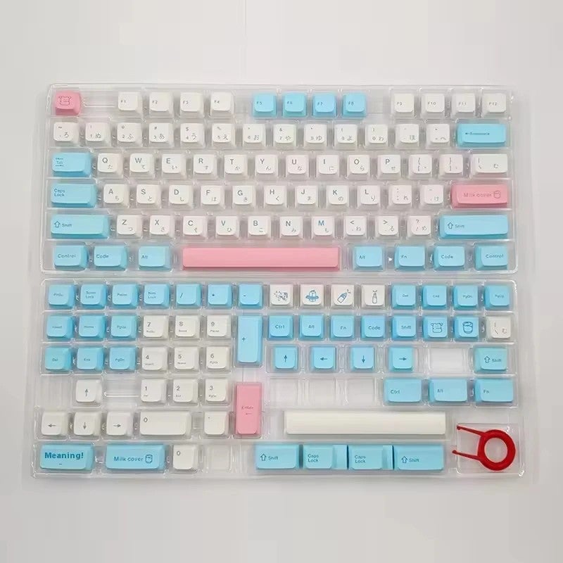 Bluejw XDA Salmon Keycaps - 141 Dye Sub PBT Keycaps Set for Gaming Mechanical Keyboards - Image 1